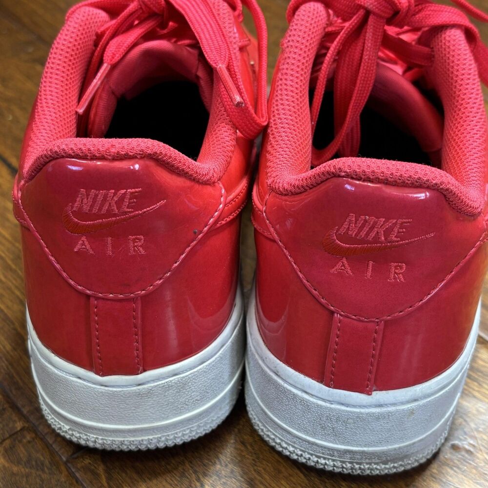 Nike Air Force 1 '07 LV8 Low Shoes Youth 7Y UV Siren‎ Red White Patent Sneakers - Picture 3 of 16